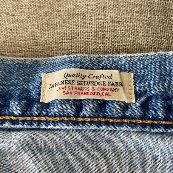 Levi's 505 C Japanese Selvedge Denim Jeans Women's 27 Blue Distressed Casual - Picture 7 of 16